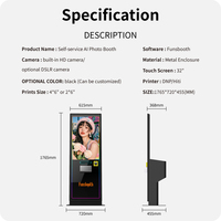 Cabina de Fotos Robótica con IA de 32 Pulgadas y Control Táctil de Autoservicio, Generador de Arte con Apariencias Personalizadas Generadas por IA para Individuos o Grupos