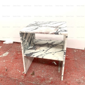 Ý sang trọng đá phòng ngủ Bàn đầu giường bên Bảng trang trí nội thất Mài calacatta Viola Đá Cẩm Thạch Bàn Cạnh Giường ngủ - Product Image 3