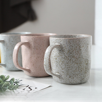 Ensemble de tasses en céramique mouchetée – Tasses à thé et à café en porcelaine de qualité supérieure, disponibles en bleu, gris, rose – Vente en gros pour cadeaux d'entreprise et usage domestique