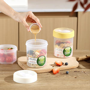 Boîte à lunch portable double couche pour salade petit déjeuner tasse de fruits lait et flocons d'avoine à emporter tasse de fromage-micro-ondable et chauffable - Product Image 1