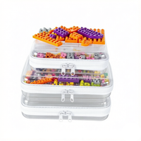 Étui rigide transparent à fermeture éclair, organiseur de rangement pour jouets, trousse à crayons, pochettes organisatrices, trousse de toilette de voyage, sacs à maquillage pour cosmétiques