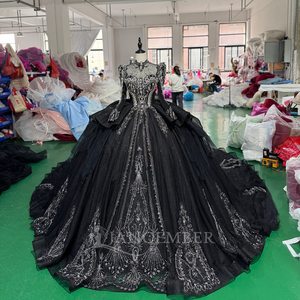 مذهل أسود حلو 16 Quinceanera فساتين الكرة ثوب القوطي 15 عيد ميلاد Xs216 - Product Image 2