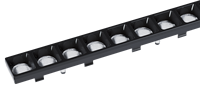 Bande LED à extrusion personnalisée haute efficacité et faible éblouissement avec lentille, angle de faisceau 60 x 60 degrés