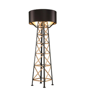 Lampadaire d'hôtel avec <span class=keywords><strong>abat</strong></span>-<span class=keywords><strong>jour</strong></span> en tissu noir, lampes sur pied approuvées, décoration de salon, lampe sur pied en bambou - Product Image 1