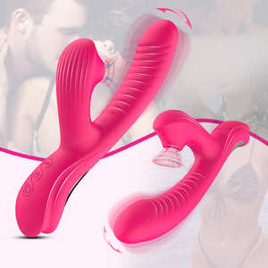 Nouveau deux-en-un amour g-spot vibrateur adulte femme USB Clitoris Couple sucer vibrateur IPX6 étanche <span class=keywords><strong>Sex</strong></span> <span class=keywords><strong>Toy</strong></span> Silicone vibrateur - Product Image 1