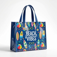 Sac fourre-tout en polypropylène tissé laminé avec logo personnalisé, écologique, réutilisable, sacs de shopping en gros, cadeau promotionnel en vrac