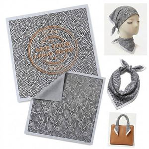 Pañuelo Cuadrado de Algodón Personalizado con Estampado a Medida, Suave y Transpirable, para Uso Diario Multiusos, Accesorio para Asa de Bolso - Product Image 1