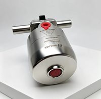 Válvula de Diafragma Neumática Aséptica SS316L DN15 1/2" con Extremo para Soldar, Sin Espacio Muerto, EPDM, Biotecnológica, CIP, SIP, Válvula de Proceso Estéril