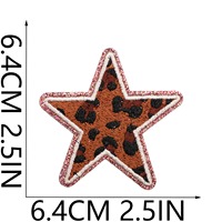 Nouveau patch brodé en forme de cœur avec motif léopard et paillettes, style thermocollant pour vêtements, tissu en toile, patchs pour vêtements