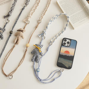 โซ่คล้องมือถือเป็นเส้นทแยงมุมสำหรับเป็นคู่เชือกคล้องมือยาวที่ถอดออกได้ตาข่าย<span class=keywords><strong>สี</strong></span><span class=keywords><strong>แดง</strong></span>สดรูปการ์ตูนสุนัข - Product Image 2