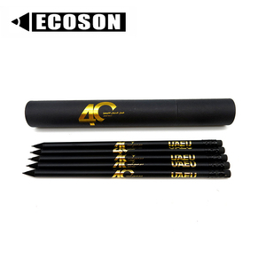 De diseño de moda de alta calidad <span class=keywords><strong>al</strong></span> por mayor logotipo negro 7 pulgadas negro, conjunto de lápiz de la hoja de oro lápiz - Product Image 4