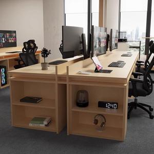 Plywood Ocean Board Office <strong>Desk</strong> Modern Designer Style Durable Multi-person Workstation <strong>Desk</strong> Executive Computer <strong>Desk</strong> - Product Image 5