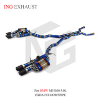 Système d'échappement ING Bmw tuyau en titane soupape de silencieux d'échappement de voiture pointe de catback pour BMW M5 E60 5.0L avec pièces de tuyau automatique de haute qualité