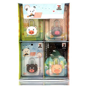 Usine directe haute sécurité 2 chiffres Portable petit cochon mignon en forme de <span class=keywords><strong>combinaison</strong></span> serrures dessin animé conception <span class=keywords><strong>cadenas</strong></span> de sécurité - Product Image 3
