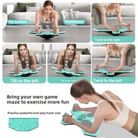 Libao Home Fitness Trainer Tabla de equilibrio de sincronización multifuncional Soporte de acero plano para deportes integrales de músculos abdominales