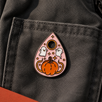 Vente en gros fabricant : Émail souple personnalisé, moderne, rose, motif citrouille d'Halloween, fantôme, mystique, dessin animé, pour cadeau de fête et articles saisonniers