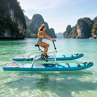 Vélo aquatique gonflable individuel en PVC, pédalo flottant pour lac et mer, idéal pour le tourisme, stable et facile à utiliser en extérieur