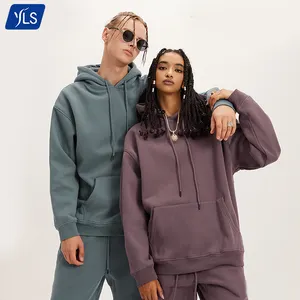 YLS China Manufacture Oem High Quality 42% Cotton 58% Polyester Pullover Hoodie Premium Thick Oversized Custom Logo Men Hoodies