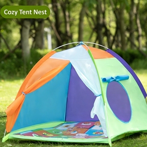 Carpa Familiar para Niños 120x120x108cm, Estructura Resistente, Revestimiento Impermeable, Interior Espacioso para Picnic y Festivales - Product Image 1