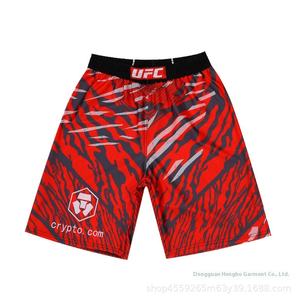Combinaison de sandale à séchage rapide UFC pour hommes et <span class=keywords><strong>femmes</strong></span> Fight Night Muay Thai Shorts avec logo avant pour l'entraînement des arts martiaux de boxe - Product Image 3