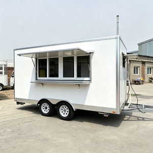 Remolque de Comida Personalizable <span class=keywords><strong>con</strong></span> Estructura de Fibra de Vidrio y Aluminio, Totalmente Equipado, Cocina Móvil <span class=keywords><strong>con</strong></span> Servicio de Dulces - Product Image 1