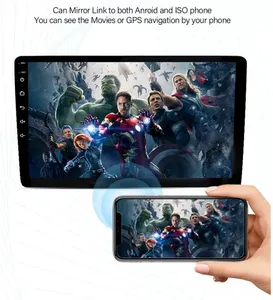 Autoradio universel 2 Din avec écran tactile Wifi et Bluetooth, GPS, 9 pouces, Android, lecteur DVD de <span class=keywords><strong>voiture</strong></span> - Product Image 6