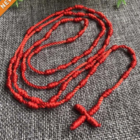 Collier de prière en ficelle durable avec chapelet noué noir