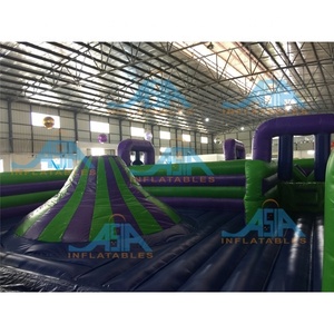 Parc à thème gonflable Funzy de videur de glissière de parc de terre d'enfant adulte énorme de qualité commerciale pour le divertissement de famille - Product Image 2