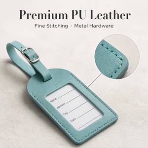 Custom Logo PU Leather Bag <b>Tag</b> OEM ODM Factory Direct Wholesale Travel Name <b>Tag</b> for Suitcase Backpack <b>Luggage</b> Handbag - Product Image 3