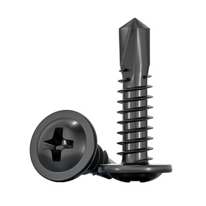 สกรูเกลียวปล่อย Tianzhuo Hardware ทำจากเหล็กกล้าไร้สนิม 410 หัวฟิลลิปส์ เคลือบสีดำ สำหรับพลาสติก ขนาด 4.2 มม. 4.8 มม. - Product Image 1