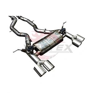 Échappement arrière à soupapes en acier inoxydable Vortex pour BMW F80 M3 F82 M4 avec silencieux central transversal et kits de sorties quadruples chromées - Product Image 6