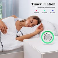 Mini haut-parleur à bruit blanc original avec lumière LED RGB, boîtier en plastique, batterie rechargeable, musique personnalisable et design portable