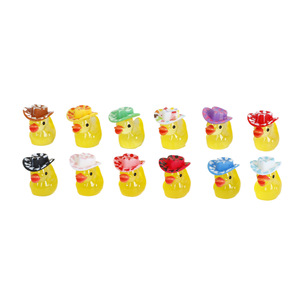 Miniature 3D <b>Duck</b> Ornaments With Colorful Hats Plastic Resin DIY Jewelry Accessories Glow In Dark Pet Decorations - Product Image 1