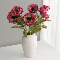 Fleurs artificielles réalistes en silicone et mousse, faites à la main, pour la décoration intérieure, idéales pour la Fête des Mères et Thanksgiving