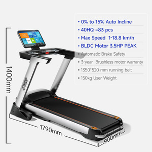 Tapis roulant motorisé électrique YPOO 1-18 km/h avec écran LED, pliable, entraînement <span class=keywords><strong>cardio</strong></span> avec bande <span class=keywords><strong>de</strong></span> course <span class=keywords><strong>de</strong></span> 1350*520 mm - Product Image 2