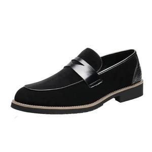 Chaussures en cuir décontractées pour hommes, semelles en caoutchouc antidérapantes et confortables, adaptées pour le bureau, chaussures d'affaires pour hommes, pour les voyages d'affaires - Product Image 1