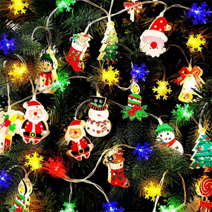Luci a Led appese di <span class=keywords><strong>natale</strong></span> decorazione dell'albero di <span class=keywords><strong>Natale</strong></span> per la casa <span class=keywords><strong>buon</strong></span> <span class=keywords><strong>natale</strong></span> pupazzo di neve alce Babbo <span class=keywords><strong>Natale</strong></span> lanterne stringa - Product Image 2