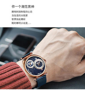 REWARD 62002M Luxury Fashion Mesh Belt Men <b>Watch</b> Analog Dual Dial Quartz Wristwatch Mens <b>Watches</b> Clock Male <b>Waterproof</b> <b>Watch</b> - Product Image 6