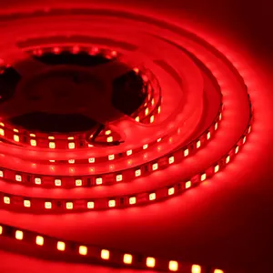 Vente en gros 5mm 12V 2835 LED bande lumineuse 120 LED/M en rouge vert bleu rose cuivre-corps de cordes de lumière utilisation d'hôtel