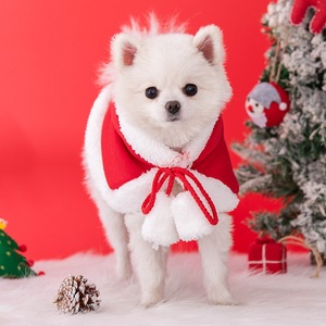 Capa con Capucha Navideña para Mascotas, Abrigo Festivo Cálido para Perros Pequeños y Medianos, Gatos, Disfraz para Fiesta de Navidad, Suave y Ligero - Product Image 5