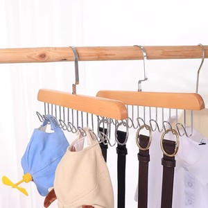 Cintre moderne personnalisé en bois à double niveau avec crochets pour garde-robe et rangement de vêtements Vente en gros - Product Image 2