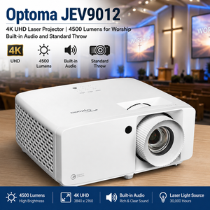 Proyector Láser Optoma JEV9012 4K UHD de 4500 Lúmenes para <span class=keywords><strong>Catedral</strong></span> con Soporte 3D Completo y Lente de Largo Alcance - Product Image 1