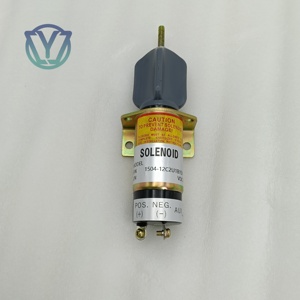 Vanne solénoïde de coupure de carburant 12V 1504-12C2U1B1S1 pour moteur diesel DF-750, pièces d'excavatrice, pièces de machines de construction - Product Image 3