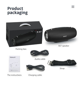 <span class=keywords><strong>Enceinte</strong></span> Zealot S67 Super Bass avec batterie externe 14400mAh, étanche IPX6, audio clair en extérieur, prise en charge de la carte TF et de l'AUX pour l'extérieur - Product Image 1