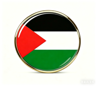 GREPAS GIFTS Épinglette drapeau palestinien de 1 pouce de diamètre, forme ronde, pour chapeau, épinglette patriotique mondiale