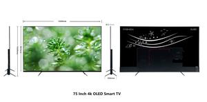 Téléviseur Intelligent OLED 4K 75 Pouces Ultra-Mince Sans Cadre HDR WiFi Android, Support Moderne pour Télé<span class=keywords><strong>vision</strong></span> Intelligente 4K - Product Image 5