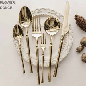 Edelstahl Vintage Messer Gabel Löffel Besteckset Hochwertige Hotel Gold Luxus Silberbesteck Set - Product Image 1