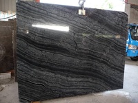 Dalle de marbre en bois antique noir de vente chaude avec des veines