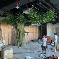 Usine directe de haute qualité personnalisé Arbre Artificiel Arbol faux vert grand arbre banian 4m 6m haut arbre artificiel