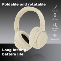 Casque audio supra-auriculaire Tensouny à réduction de bruit active (ANC) avec transducteur hybride, étanchéité IPX4, autonomie de 20 heures et basses améliorées
